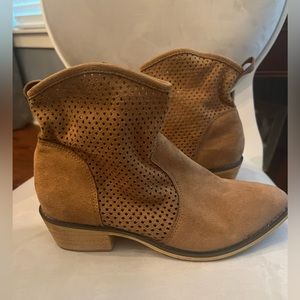 Mi.iM Womens Chestnut Suede Booties Size 7.5
